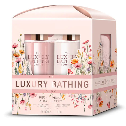 Set regalo Peonia, Pesca e Lampone | 3pz Cura del corpo