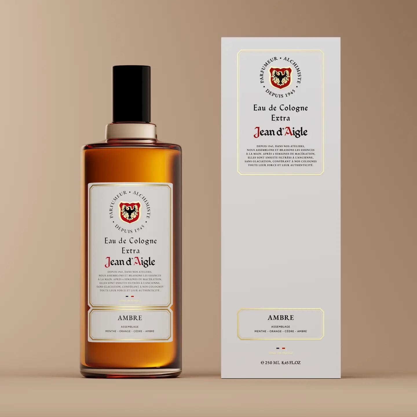 AMBRE | Eau de Cologne Extra 250ml - Jean D'Aigle