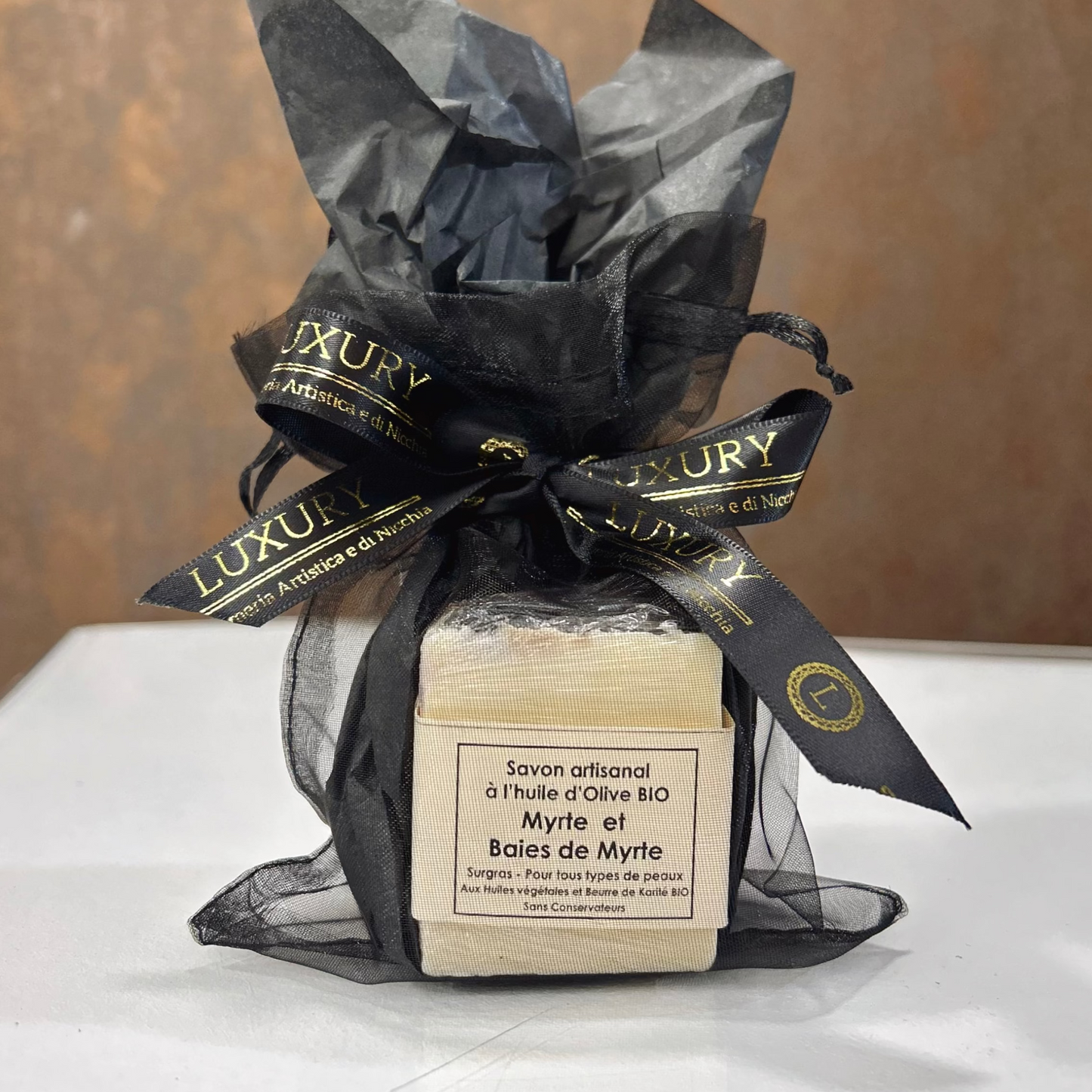 Sapone artigianale profumo inebriante al Mirto con Bacche di Mirto